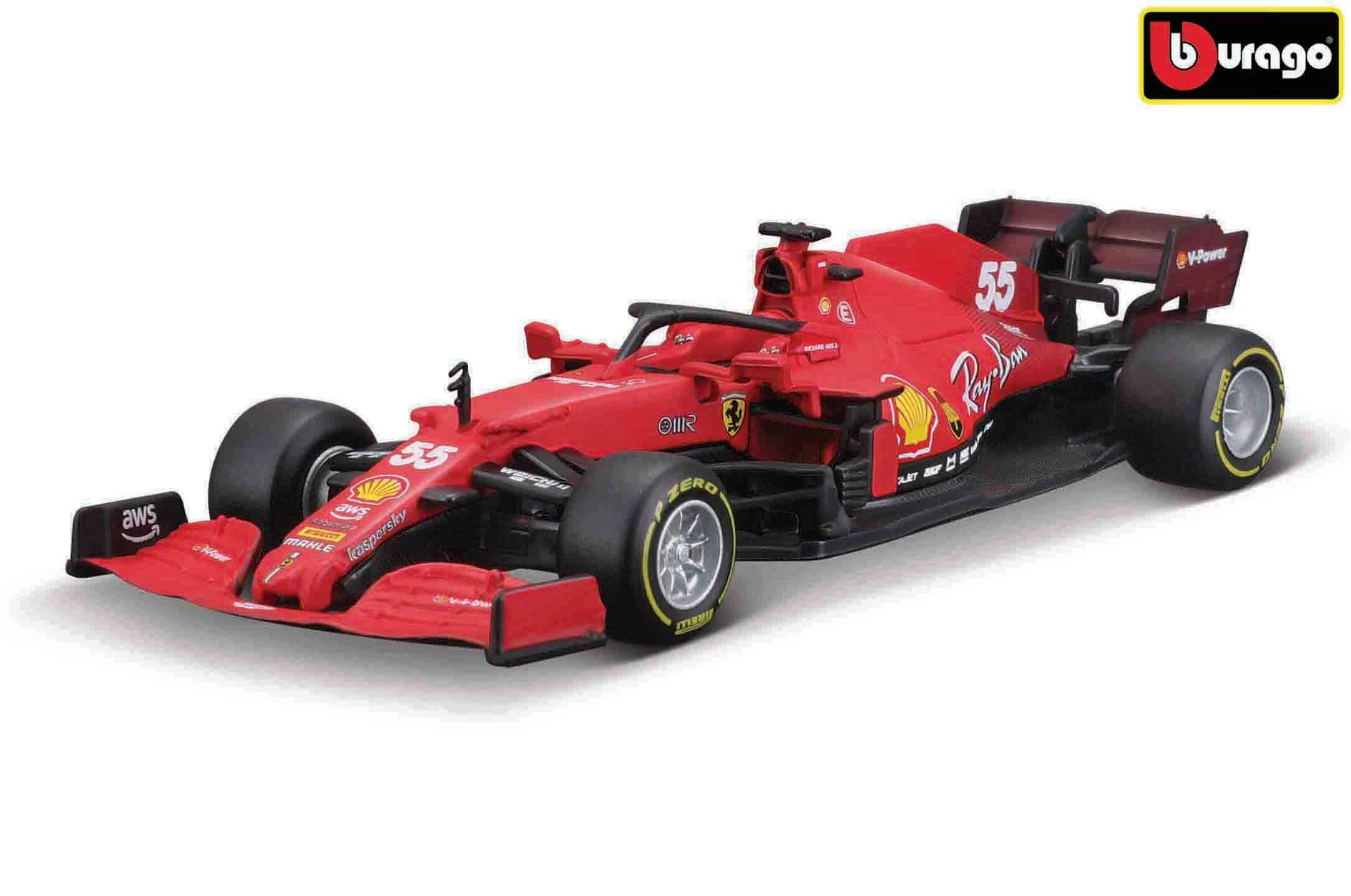Levně Signature Bburago Ferrari SF21 NO55 Sainz BB18-36828S 1:43