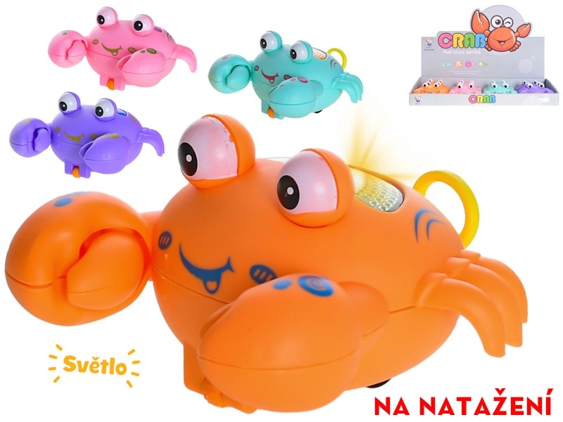 Levně Jezdící krab na baterie se světlem 10 cm