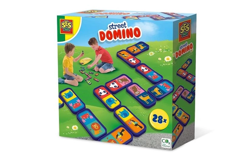 SES uliční domino se zvířátky (28 dílků)