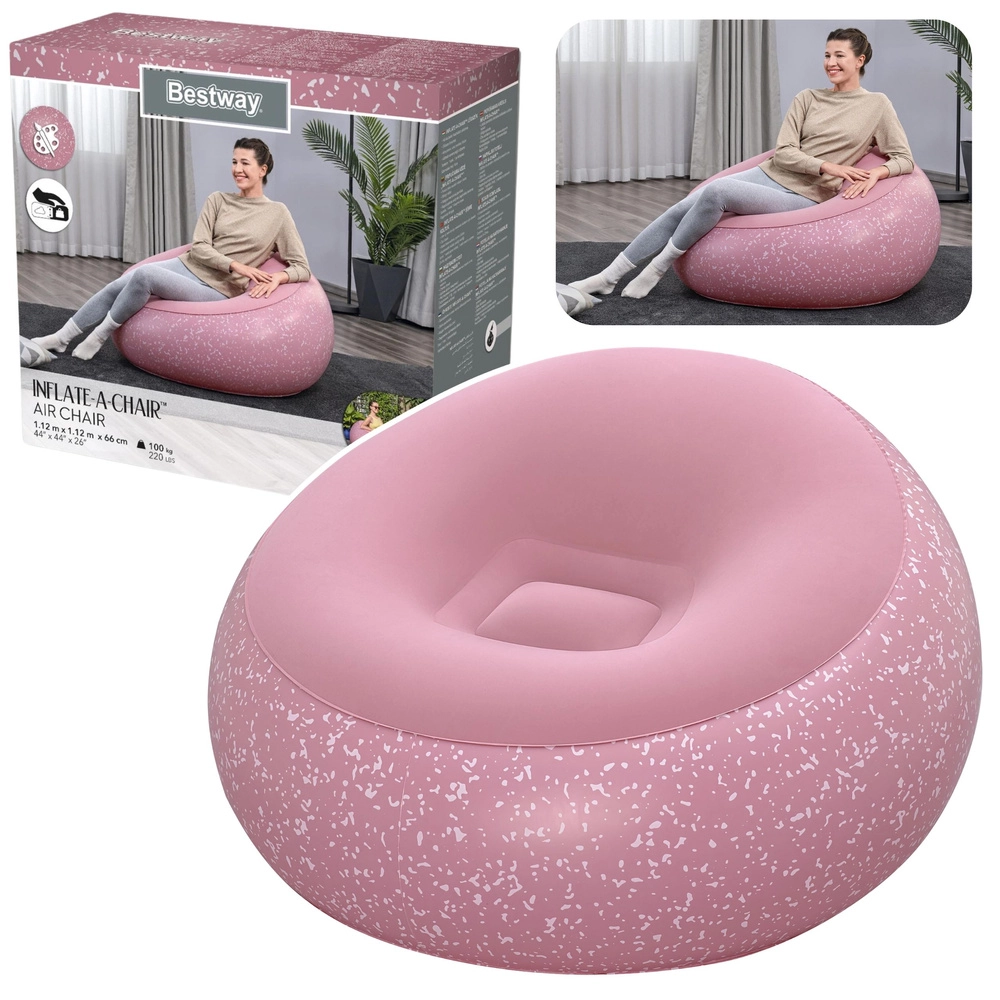 Levně Nafukovací křeslo Bestway Inflate-A-Chair růžové