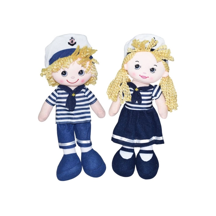 Textilní panenka námořník 30 cm