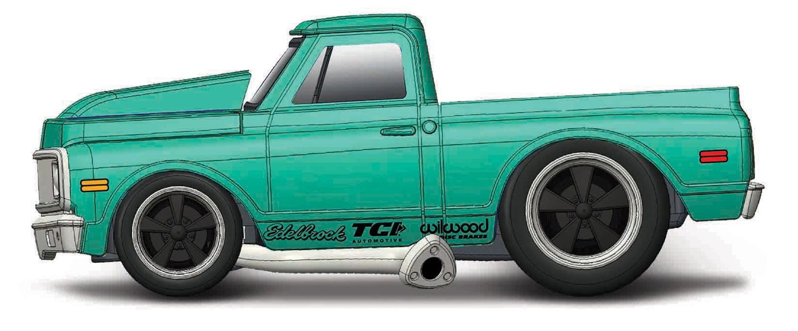 Levně MAISTO muscle Machines 1972 Chevrolet C10 Pickup 1:64
