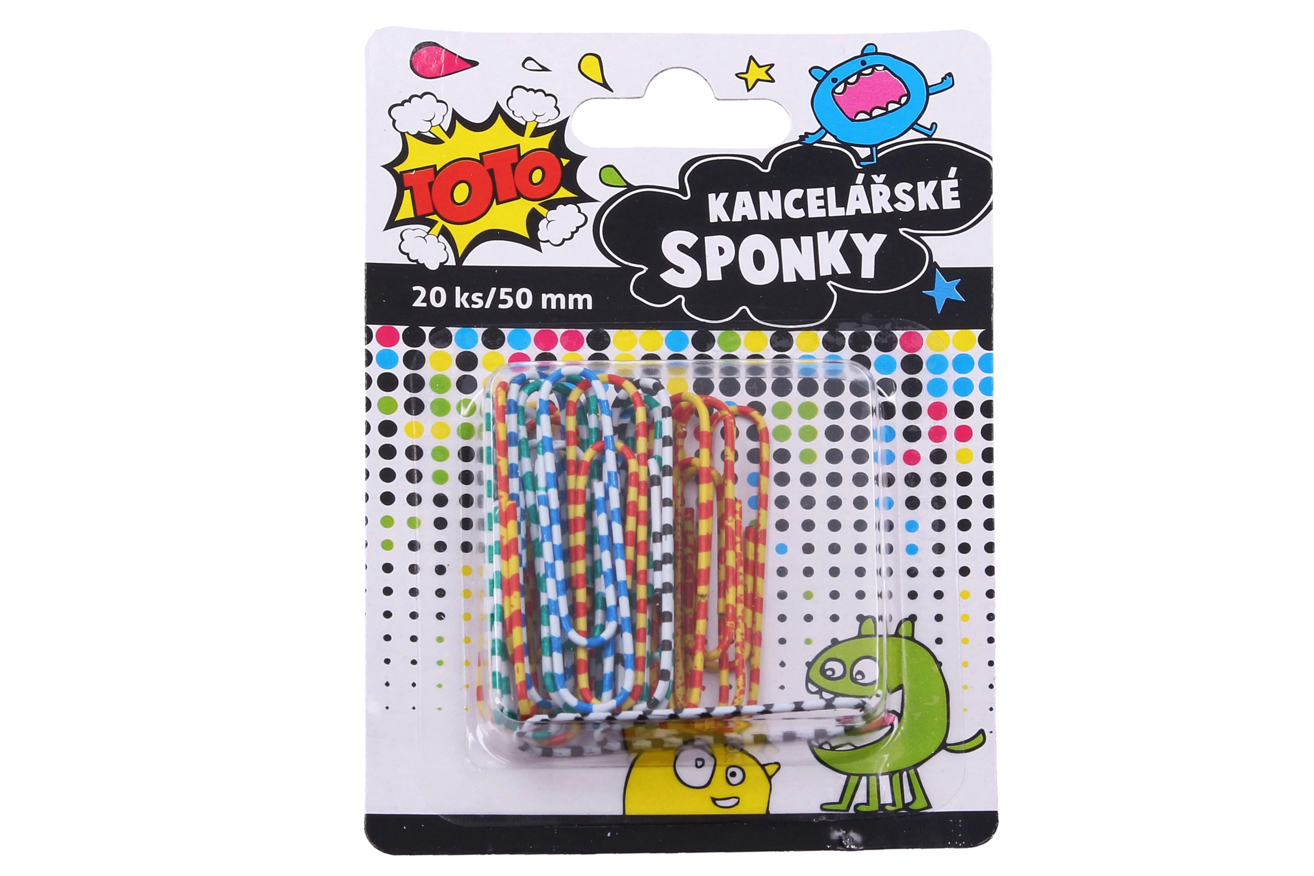 Levně TOTO Sponka kancelářská pruhovaná 20 ks 50 mm