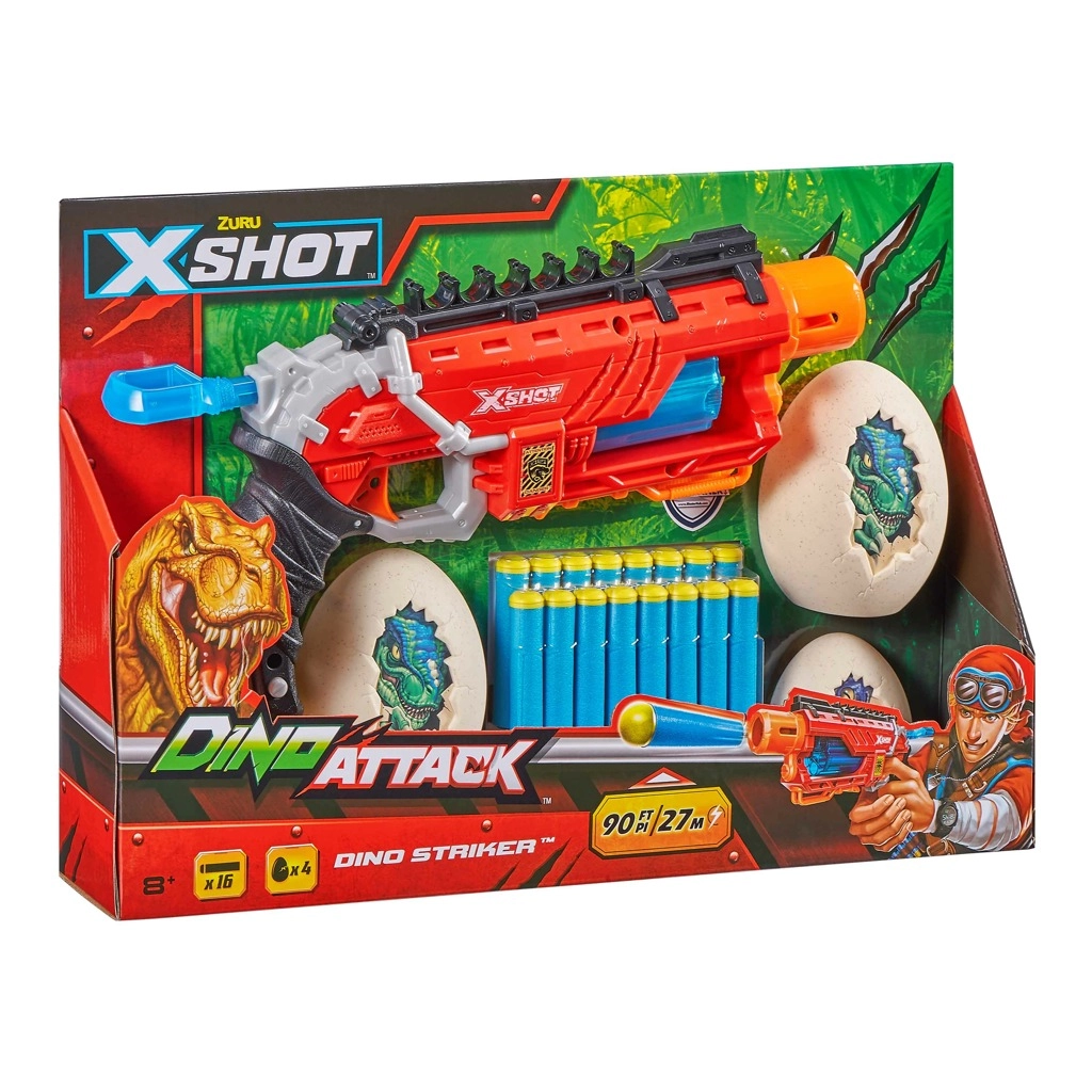 Levně X-Shot Dino Attack Dino Striker dětská pistole na pěnové šipky