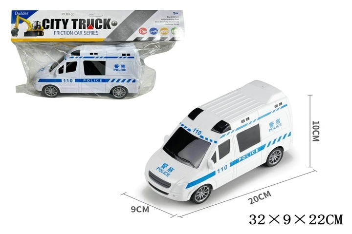 Policejní autíčko s mechanickým pohonem