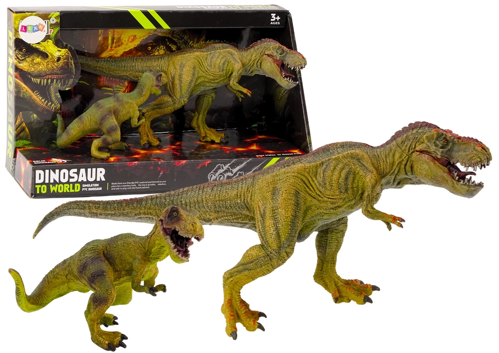 Figurky dinosaurů Tyranosaurus s mládětem 2el