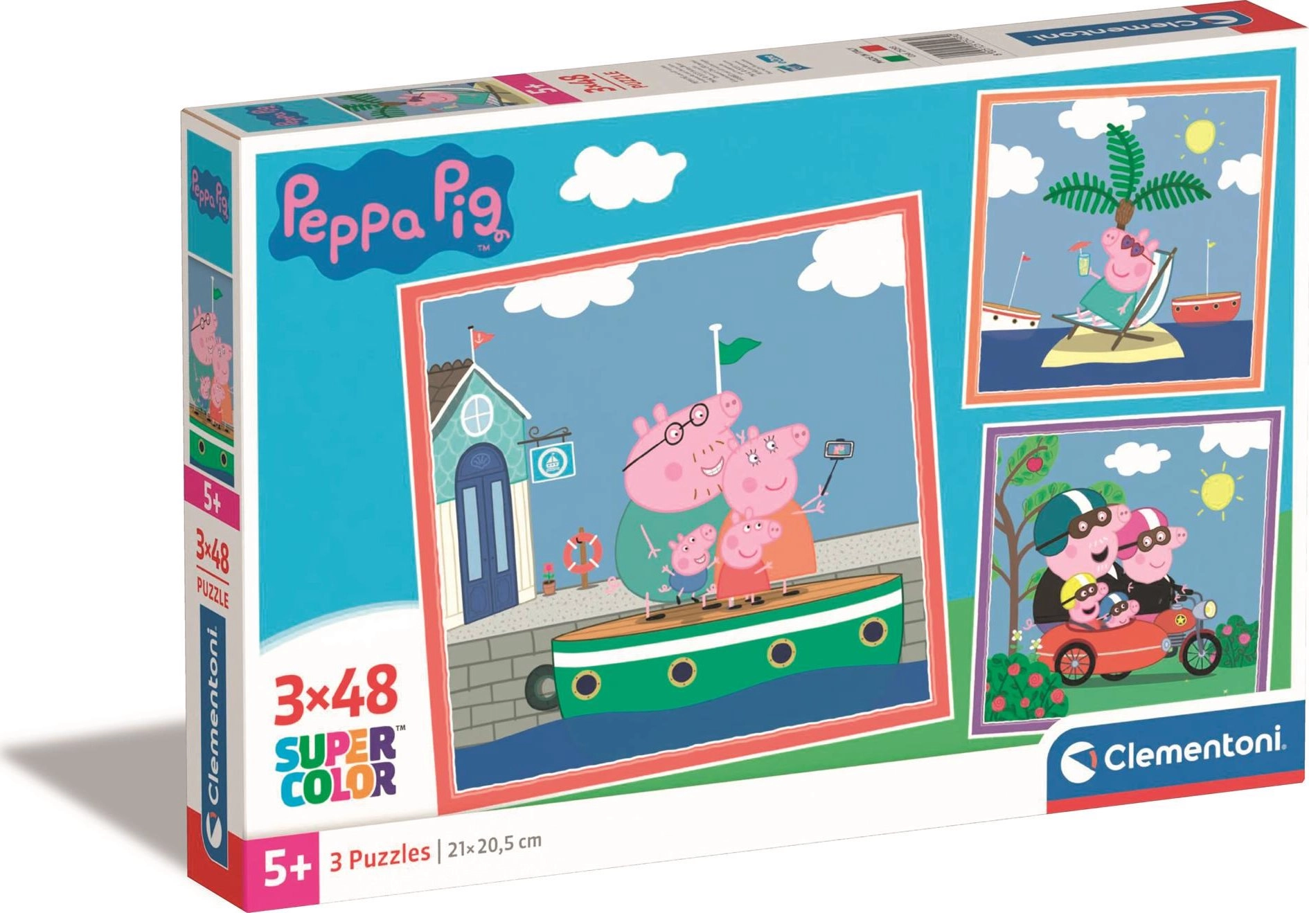 Levně Clementoni puzzle Prasátko Peppa 3×48 dílků