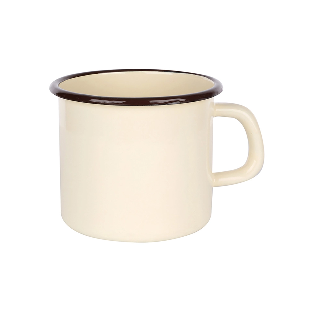 Smaltovaný hrnek silesia 0,45 l, krémový