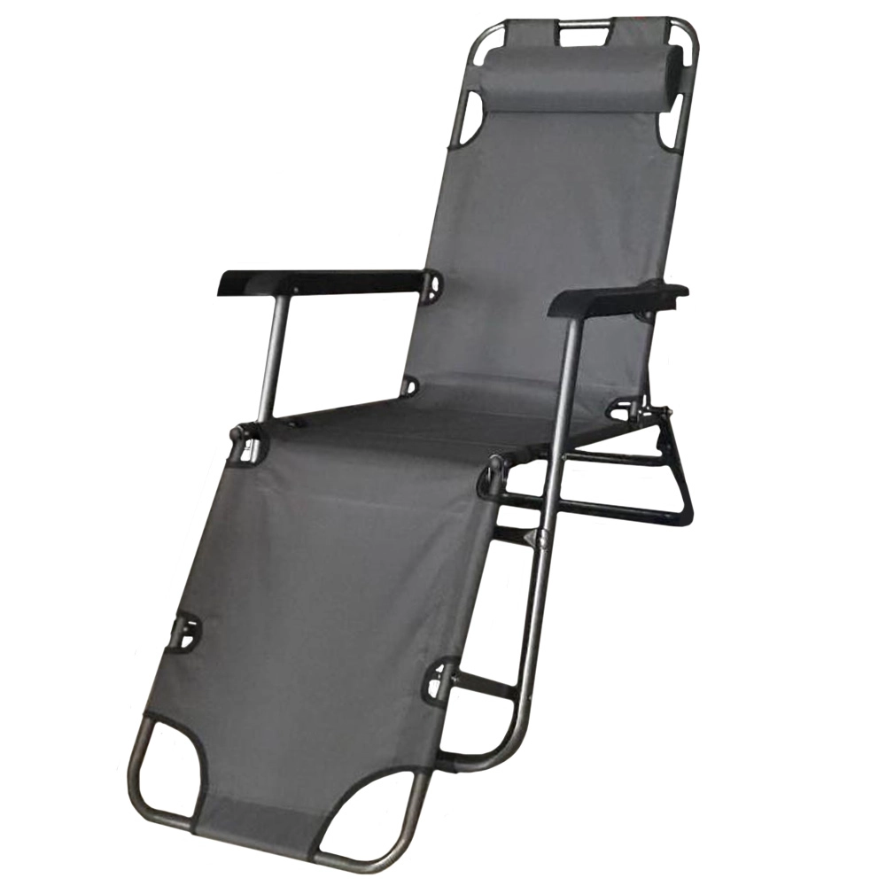 skládací plážové lehátko riviera tmavě šedé