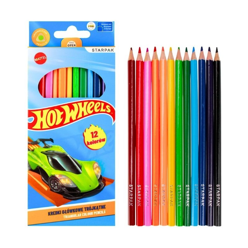 Pastelky Hot Wheels 12 barev