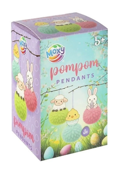 Velikonoční závěsné ozdoby s bambulkami, 3 ks