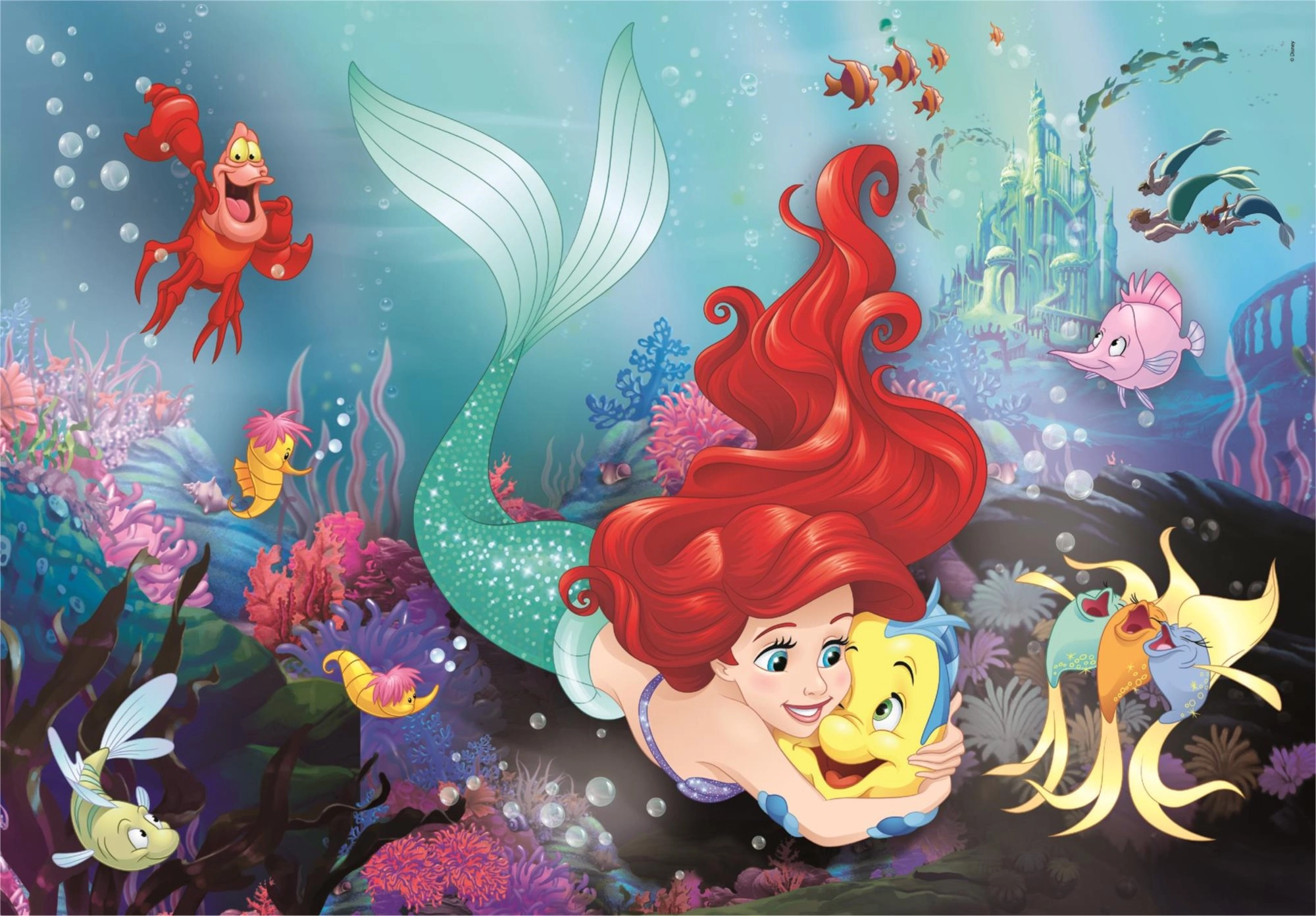 Levně CLEMENTONI Disney princezny: Malá mořská víla MAXI 24 dílků