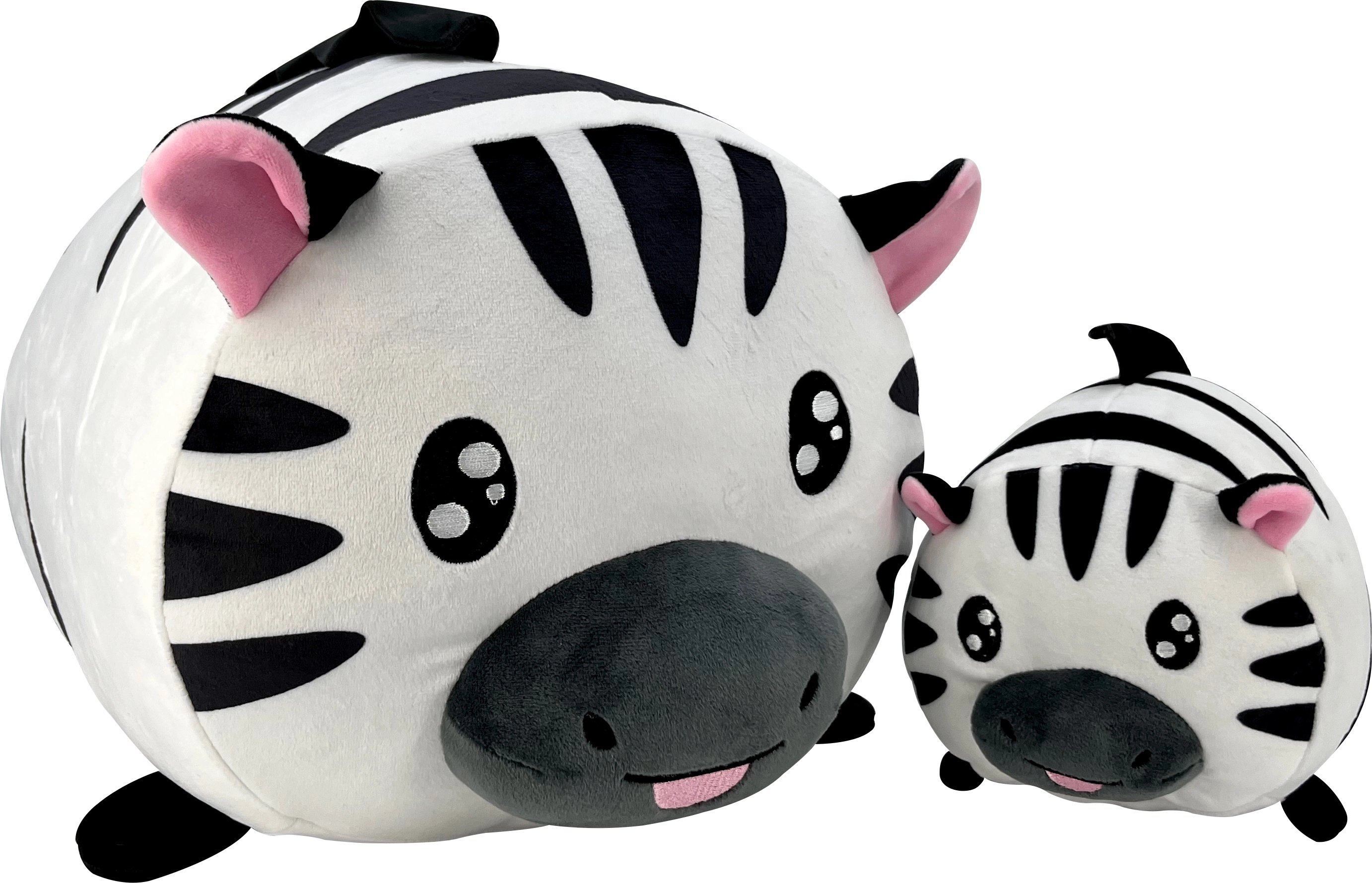 Plyšová zebra maminka a mládě 20 a 40 cm – hebký set pro děti od 0 měsíců