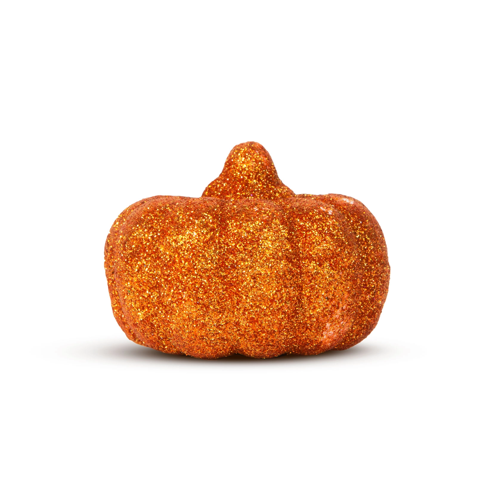 Halloweenská třpytivá dýňová dekorace 5,2 cm, 4 ks