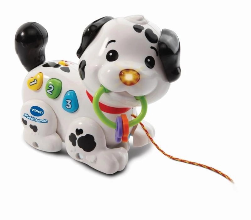 Levně VTech mluvící dalmatin – interaktivní tahací pejsek