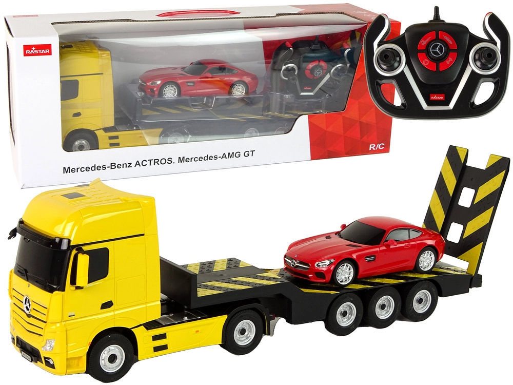 Mercedes-Benz R/C Caravan 1:26 žlutý červený