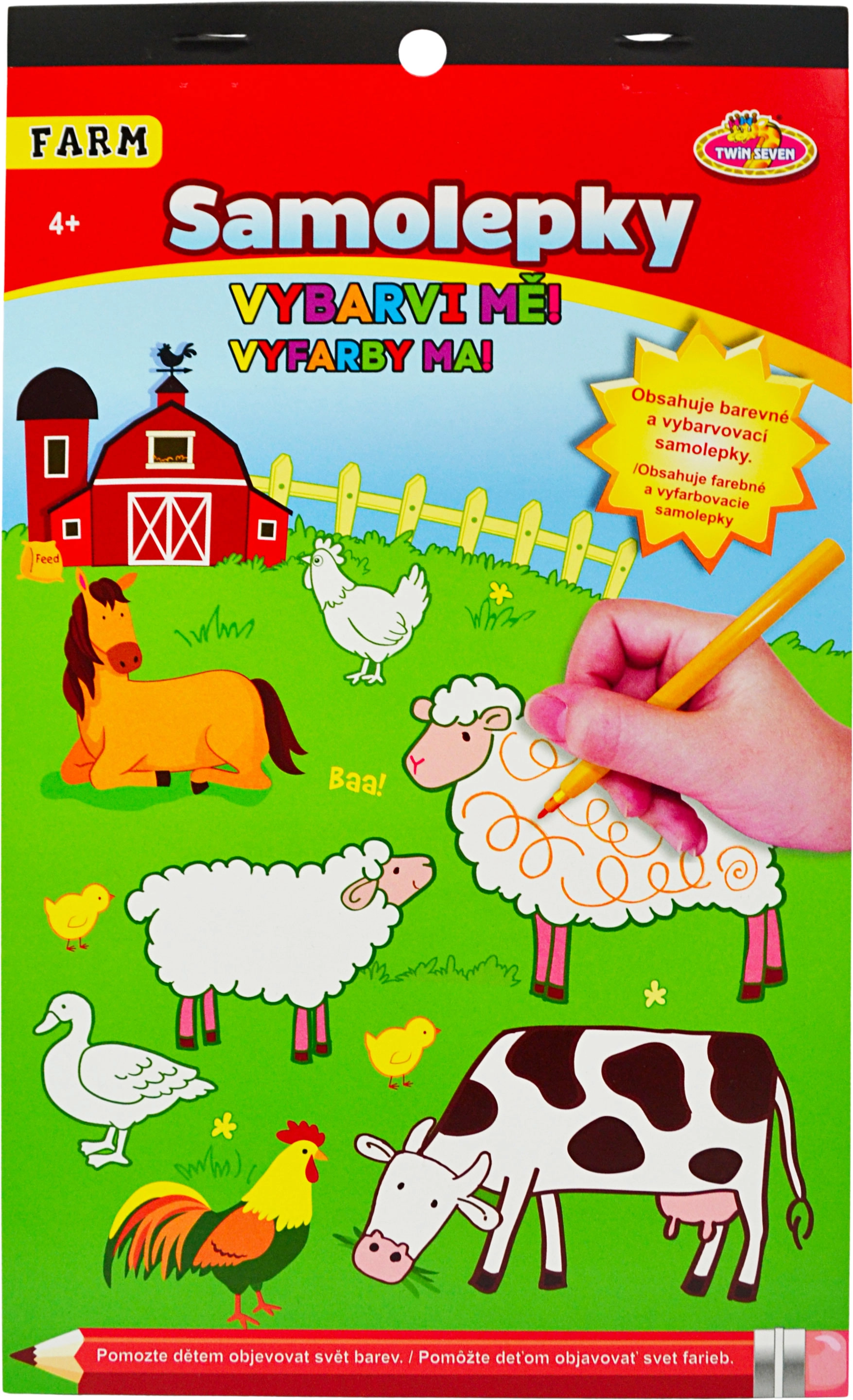 Vybarvovací samolepky Farma pro děti