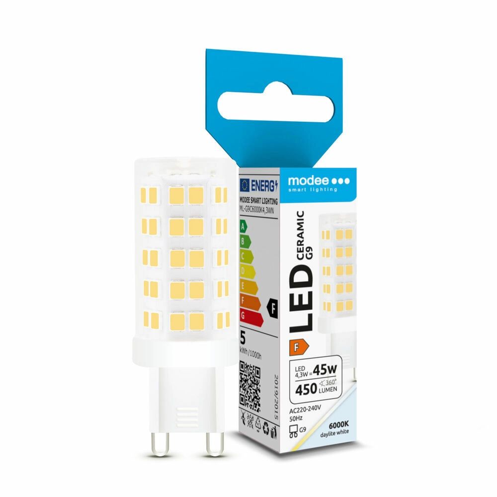 Modee Lighting LED G9 Ceramic žárovka 4,3W studená bílá ML-G9C6000K4,3WN