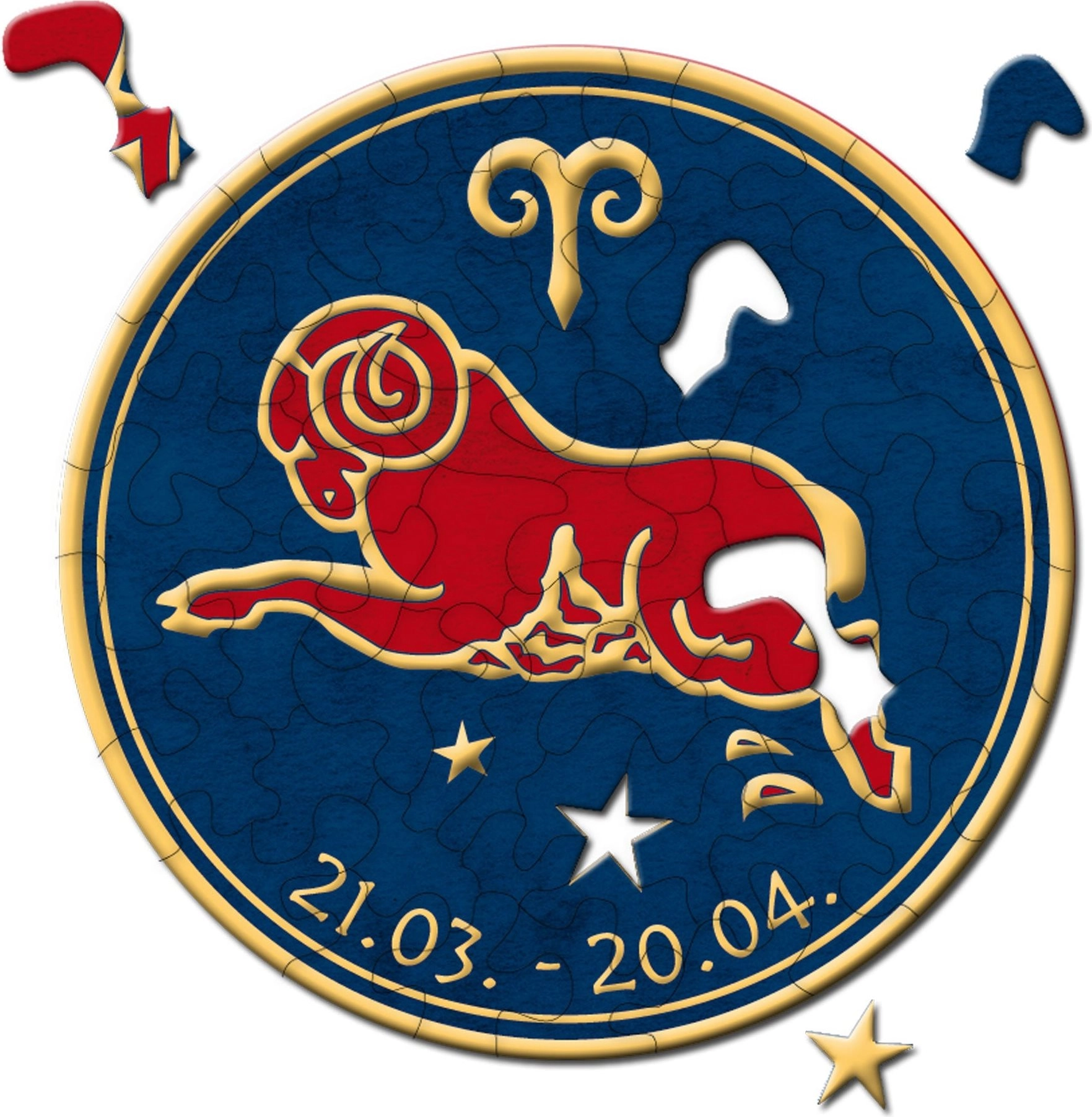 CURIOSI kulaté puzzle Zvěrokruh – Beran, 33 dílků