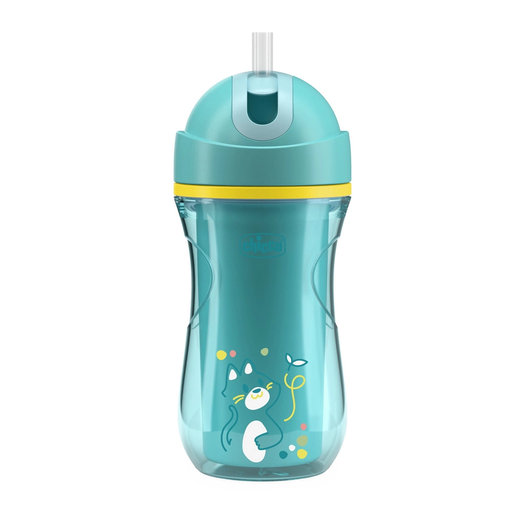 Chicco Sport Cup hrnek s brčkem Teal 266 ml