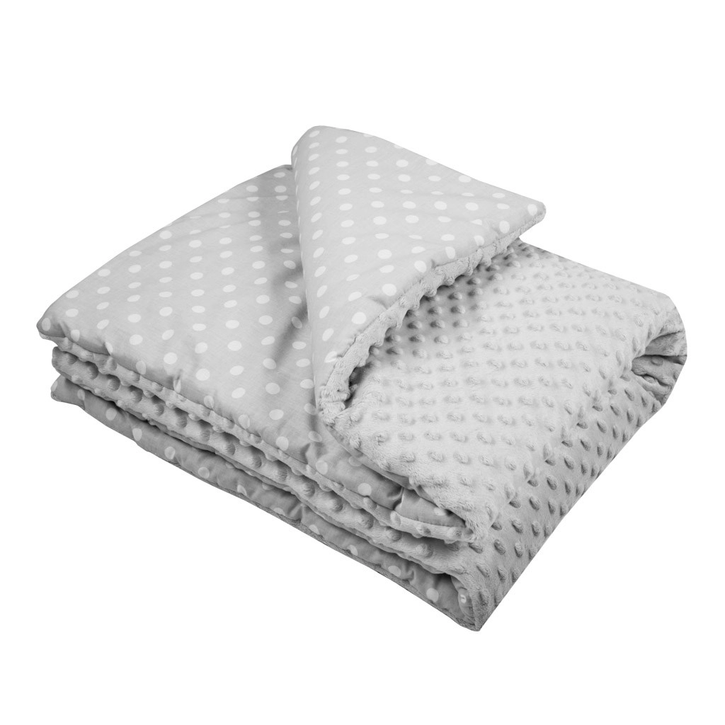 Dětská deka z minky s výplní NEW BABY, šedá 80 × 102 cm
