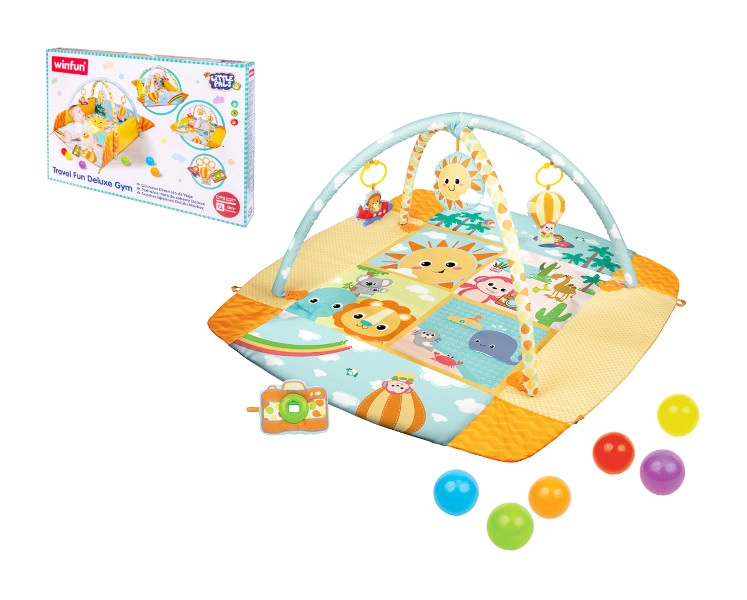 Cestovní hrací podložka s oblouky a míčky