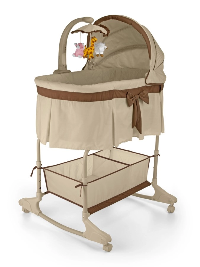 Multifunkční dětská kolébka a postýlka Milly Mally Sweet Melody, krémová