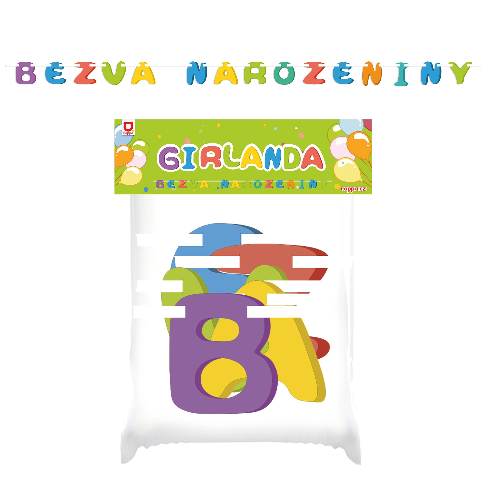 Levně Rappa Girlanda papírová Bezva narozeniny 192157