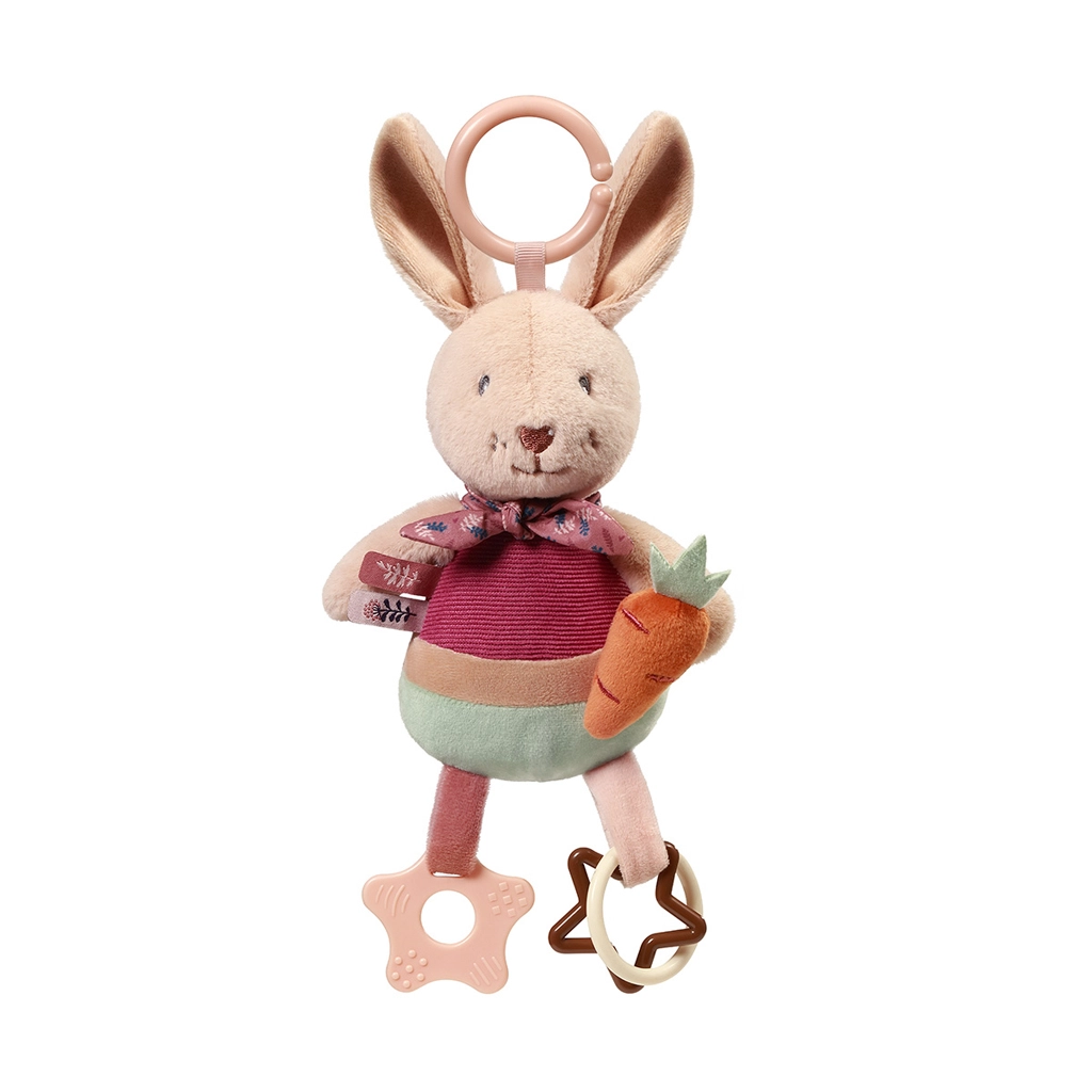 Levně BabyOno Závěsná senzorická hračka Rabbit Karo pro miminko – chrastítko, kousátko