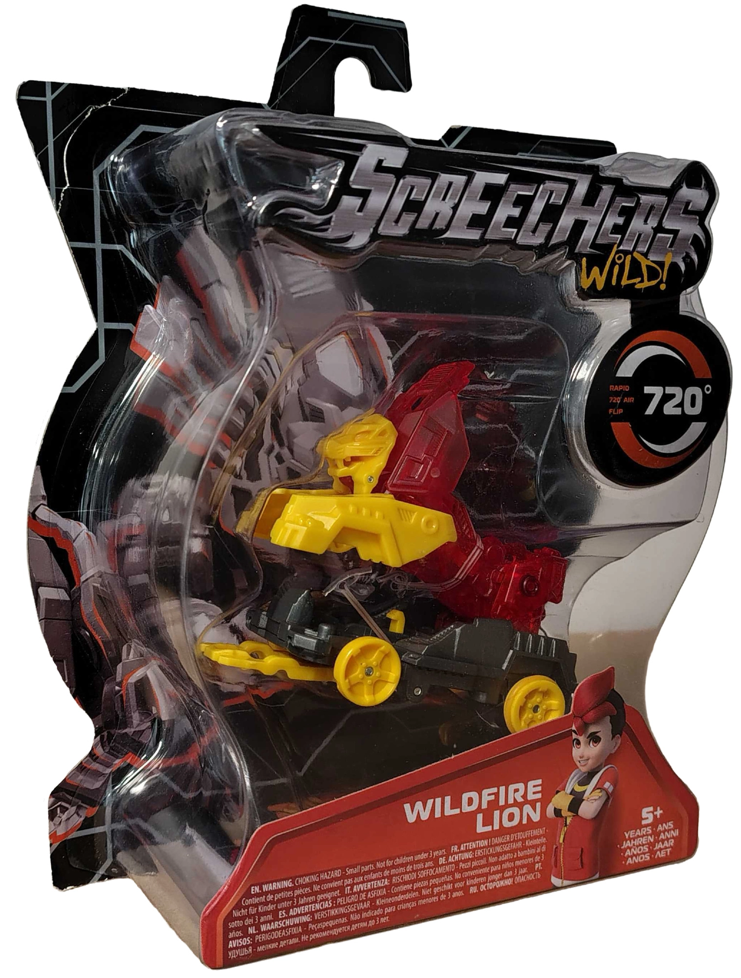 Screechers Wild transformující vozidlo Wildlife Lion – červený lev