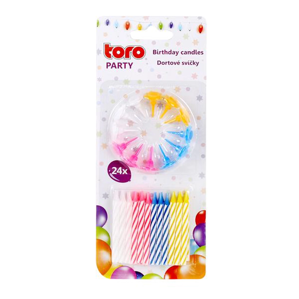 TORO Svíčky dortové 6 cm assort parafin