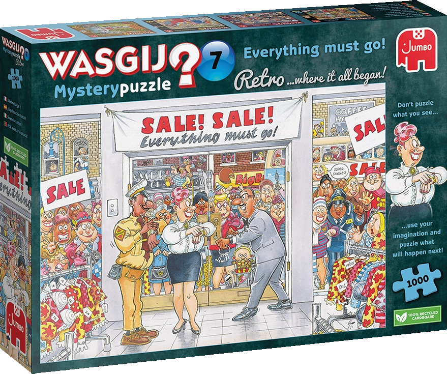 JUMBO Puzzle WASGIJ Mystery 7: Všechno musí pryč! 1000 dílků
