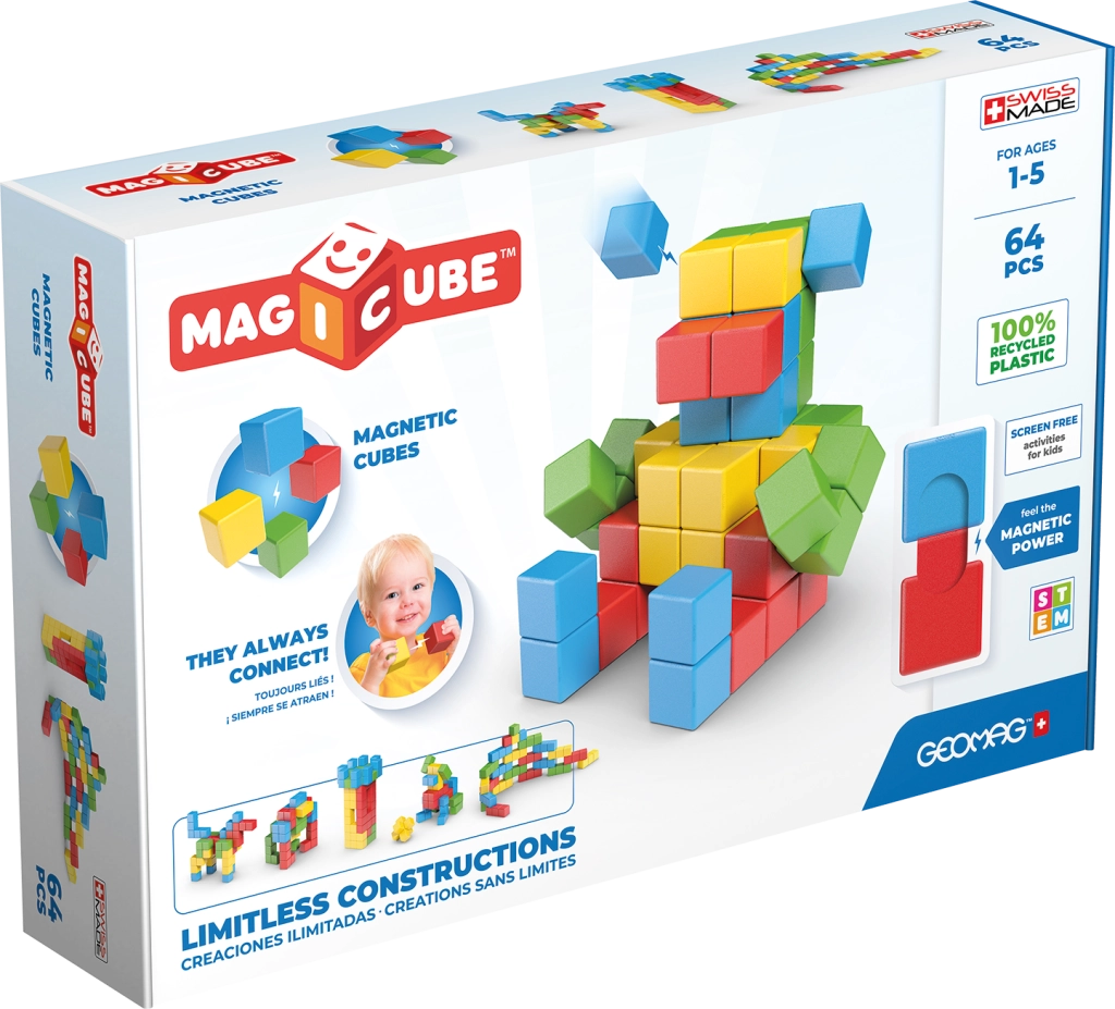 Levně Magnetická stavebnice Geomag Magicube Creative 64 dílků