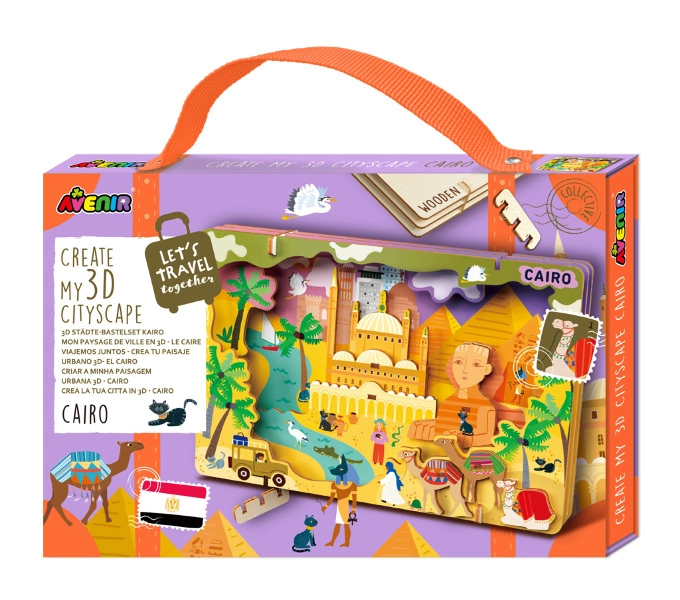 Dřevěné 3D puzzle městská panorama Káhiry AVENIR