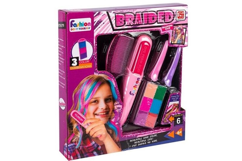 Sada křídy na vlasy Braided pro dočasné barvení a pletené účesy