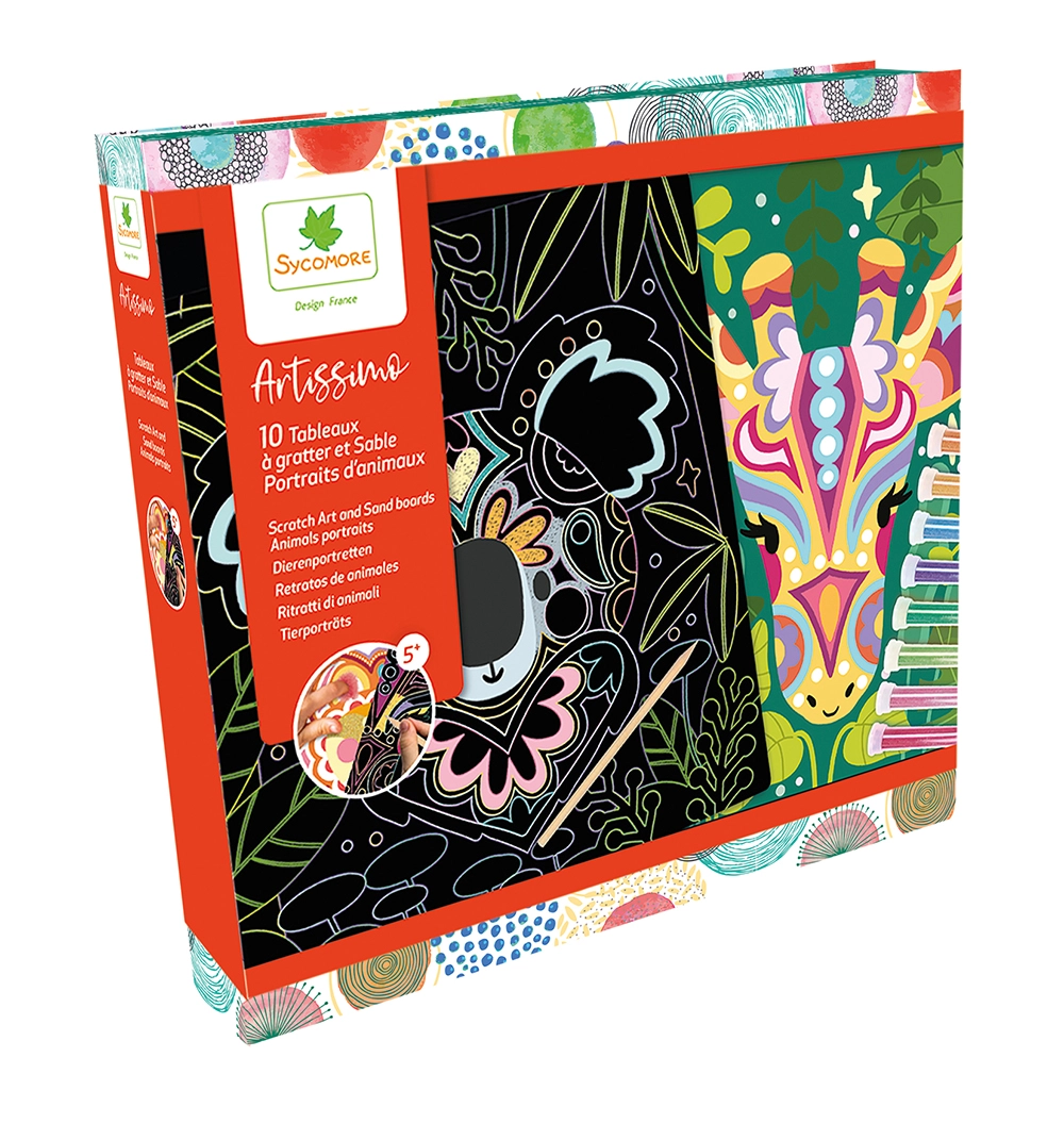 Kreativní Sada Artissimo XXL - Vyškrabávání a Pískování Zvířecí Portréty