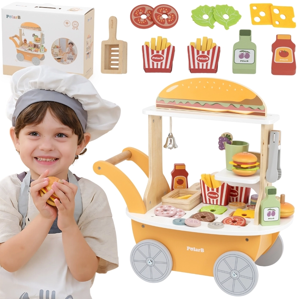 Viga dřevěný stánek s hamburgery
