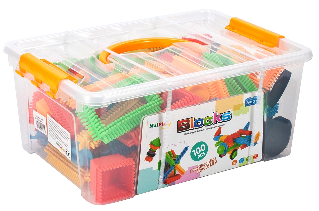 Kreativní stavebnice ježci Wafle v boxu, 100 dílků