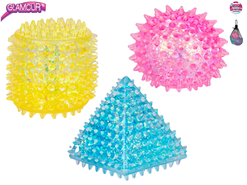 Levně Glamour míček strečový tělesa 4 cm 3 ks