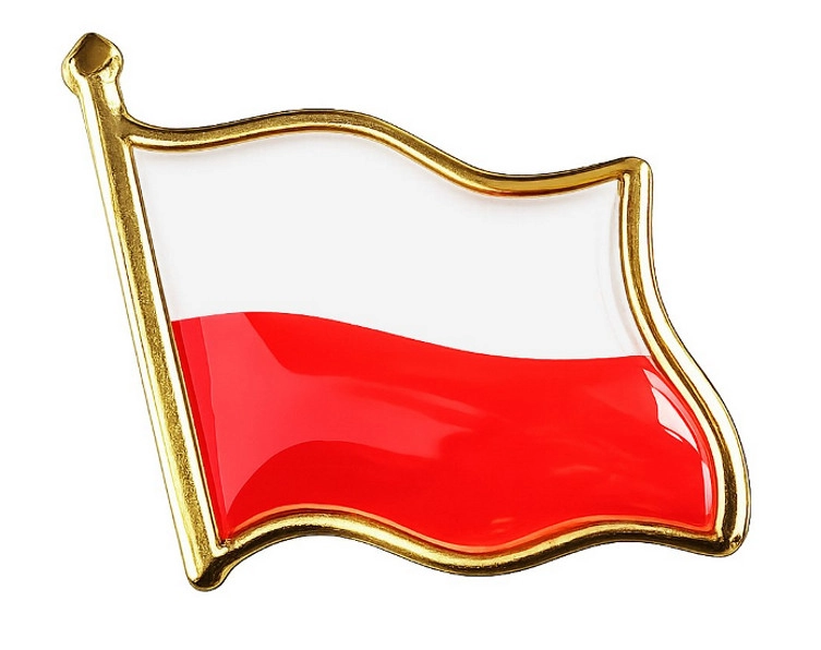 Připínací odznak s vlajkou Polska