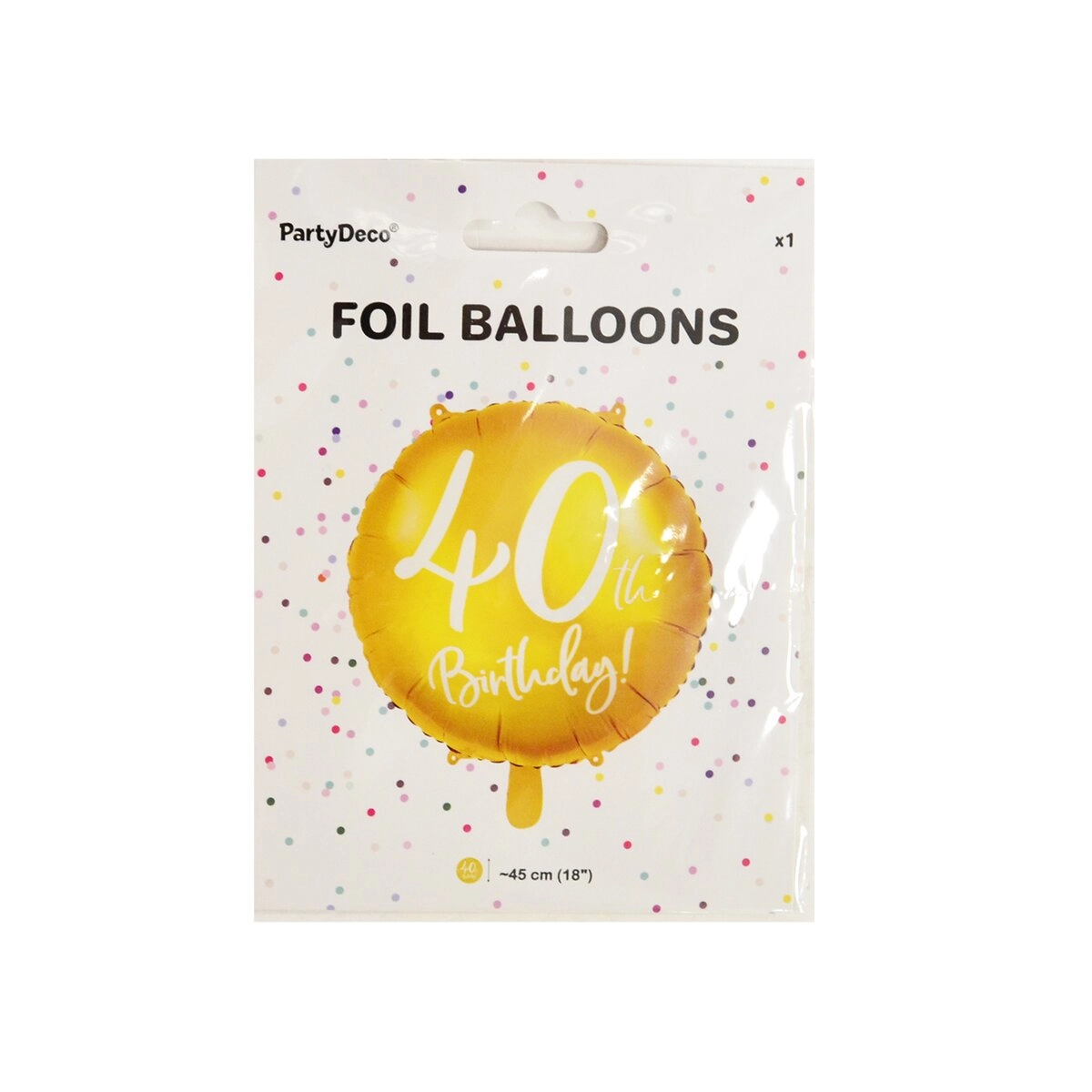 PartyDeco Fóliový balón 40tka zlatý
