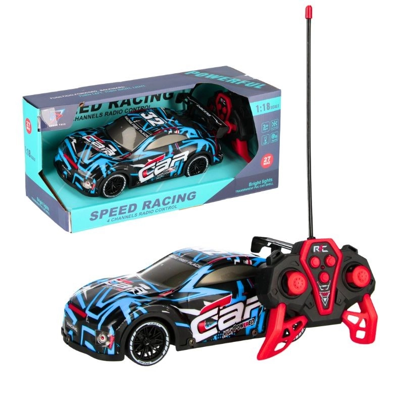Závodní auto na dálkové ovládání 1:18 se světelnými efekty