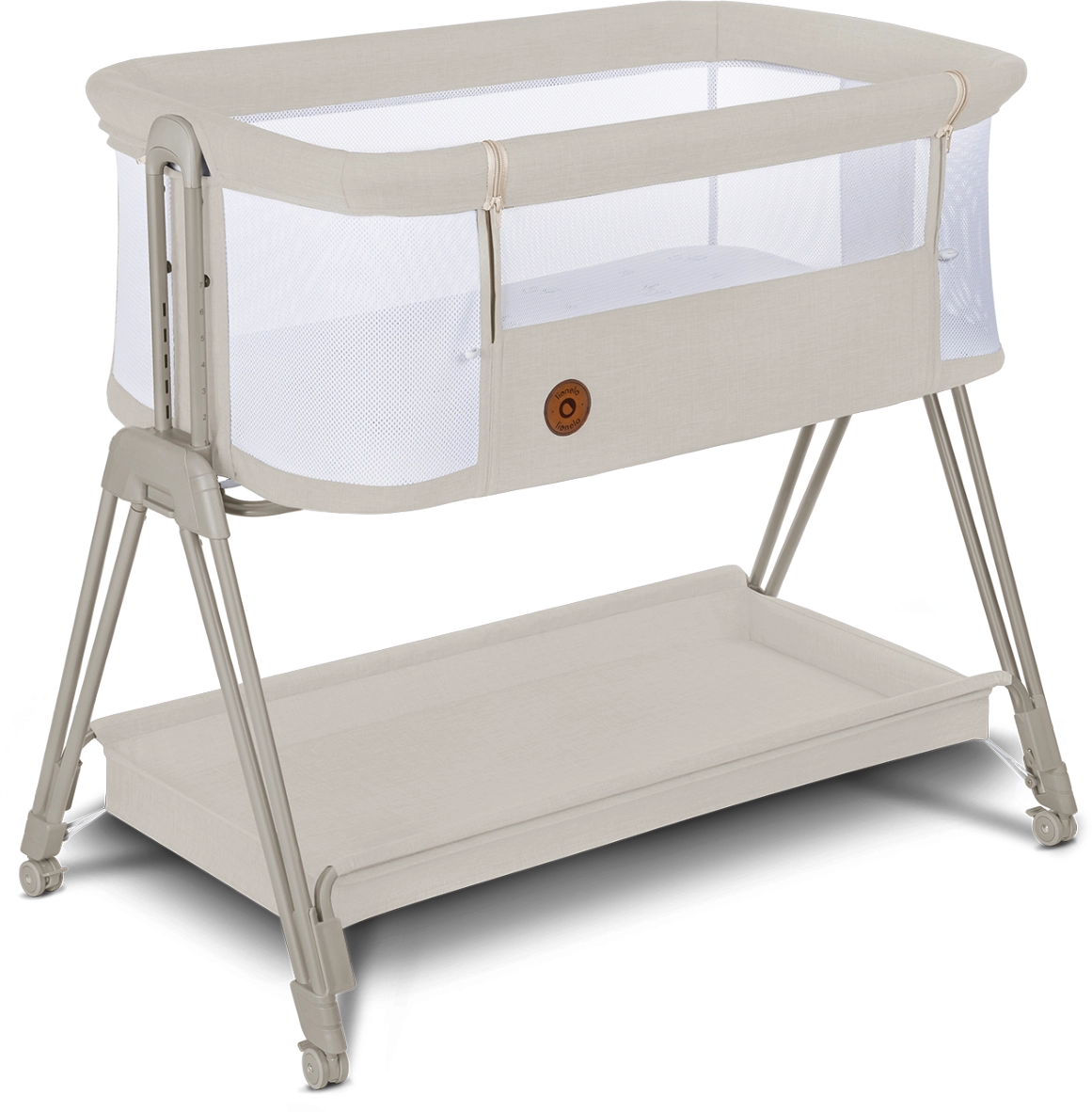 LIONELO Postýlka Luna 2v1 – Beige Sand