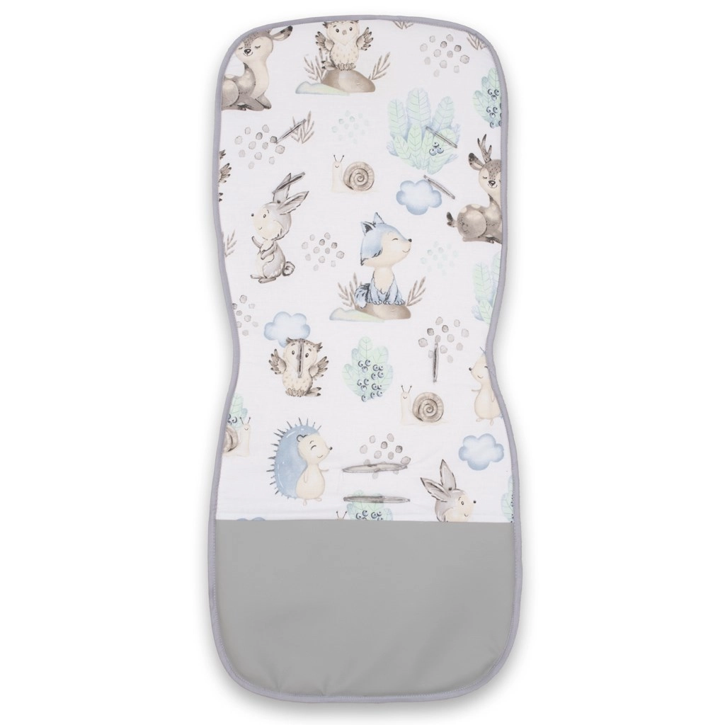 Vložka do kočárku Baby Mix ježek, oboustranná mušelín/bavlna s eko kůženkou