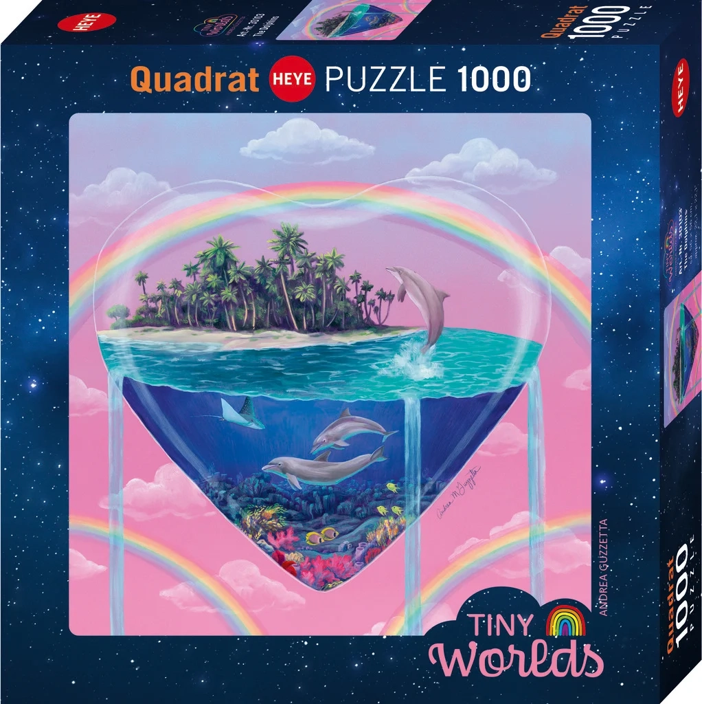 Čtvercové puzzle Heye Tiny Worlds: Delfíni 1000 dílků