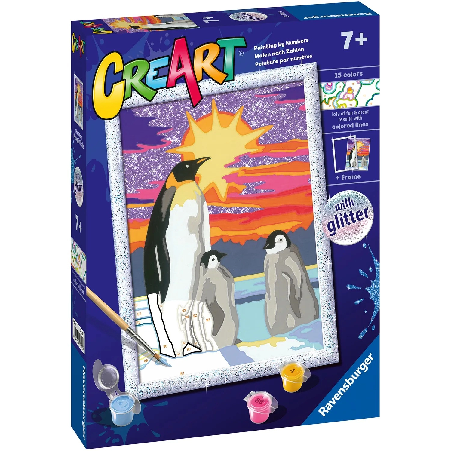 Ravensburger CreArt malování podle čísel – tučňáci