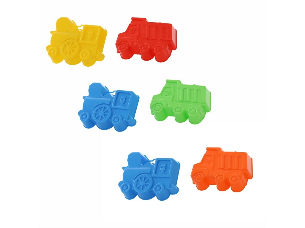 Formičky do písku – auto a mašinka (2 ks)