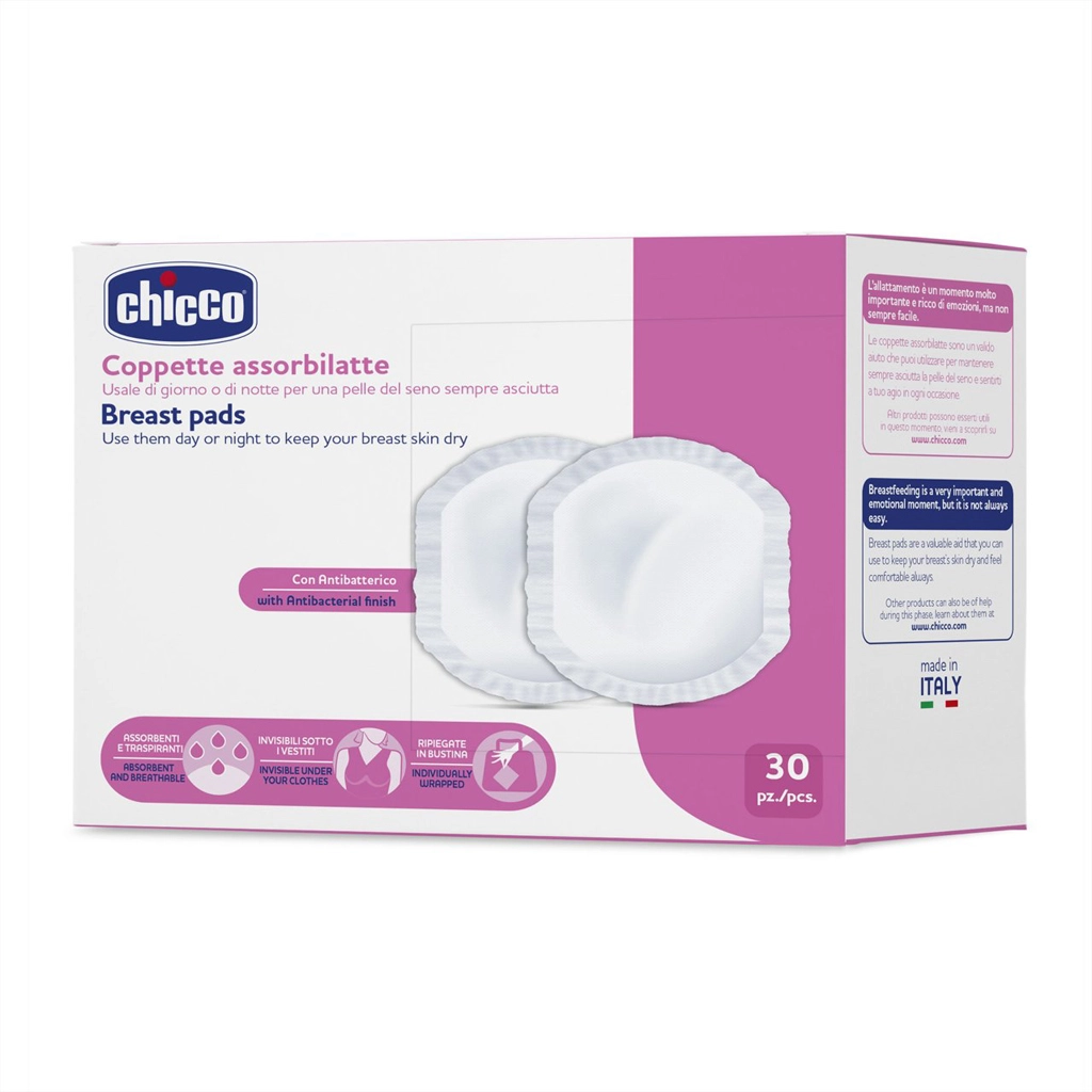 Chicco Tampóny do podprsenky antibakteriální 30 ks