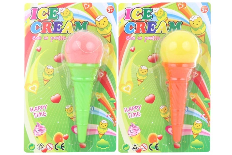 Vystřelovací zmrzlina – pěnový míček na šňůrce