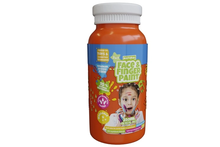 Boti natural barva na malování prsty a na obličej – oranžová 250 ml